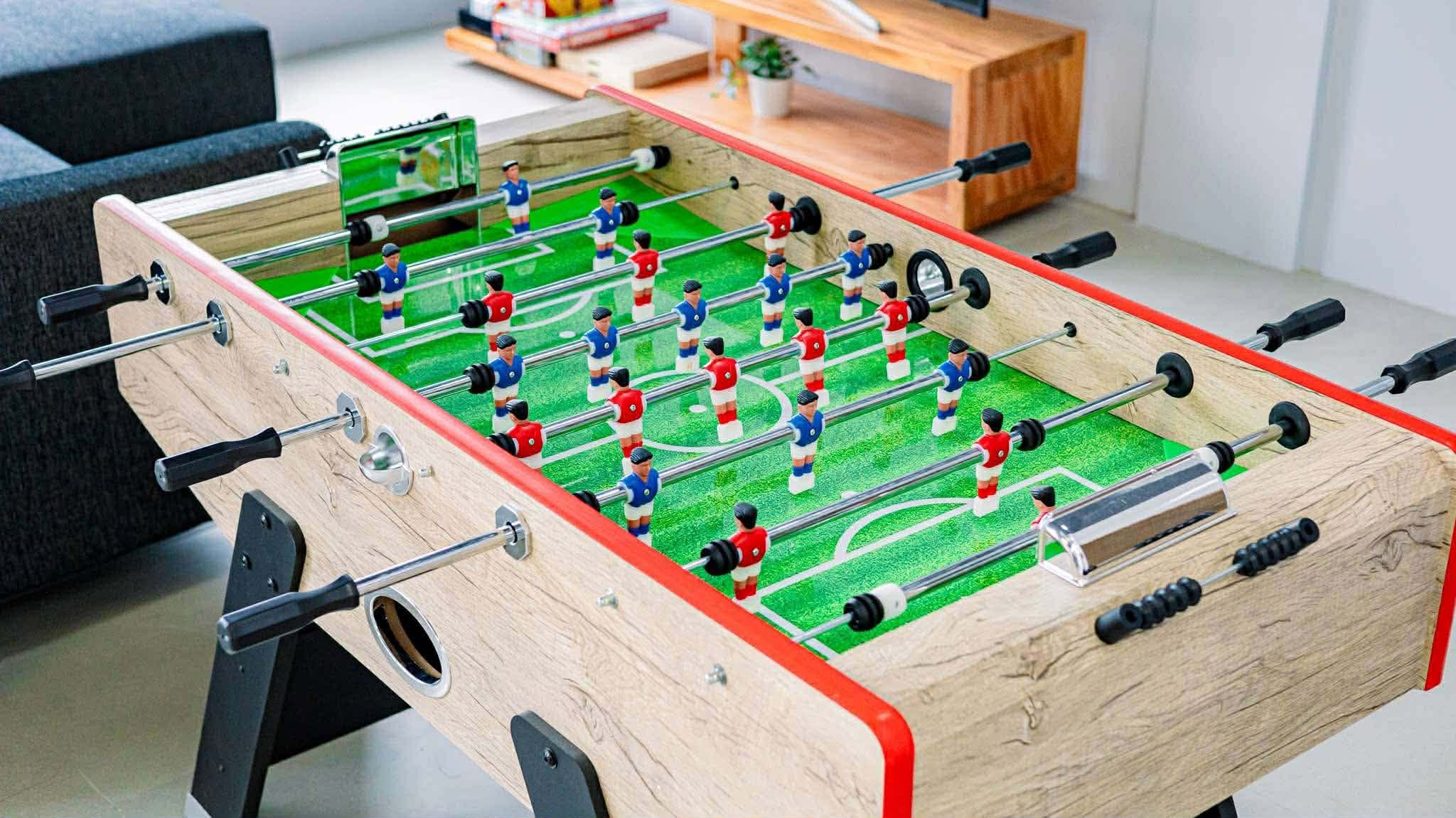 Foosball table in the recreation area